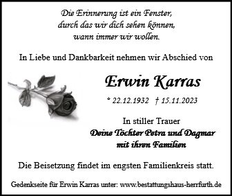 Erinnerungsbild für Erwin Karras