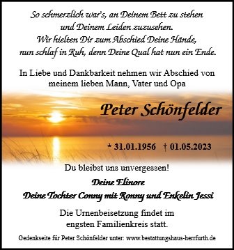 Erinnerungsbild für Peter Schönfelder
