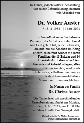Erinnerungsbild für Dr. Volker Auster